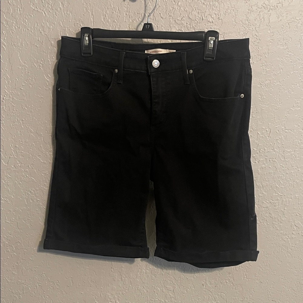 Levi's Women's Black Bermuda Shorts